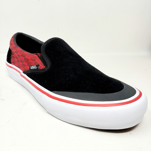 Vans Baker Rowan Speed Check Pro Black Suede Red - Picture 6 of 10